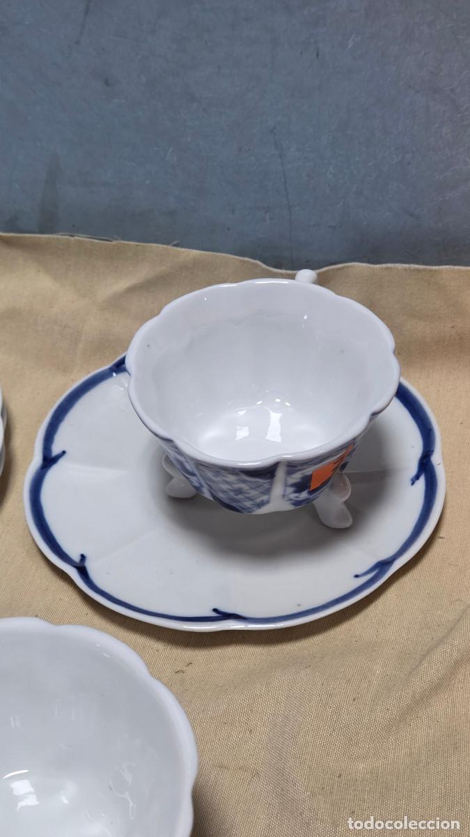 Antig&uuml;edades: taza y plato de porcelana