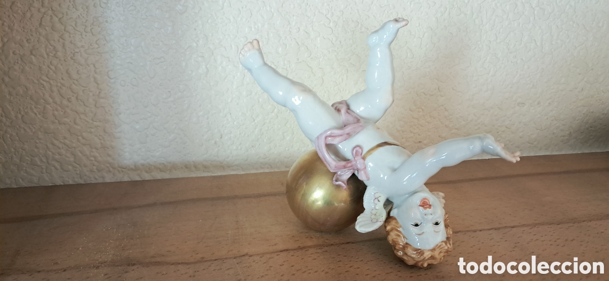 Antig&uuml;edades: Querub&iacute;n porcelana de Alcora - Foto 3