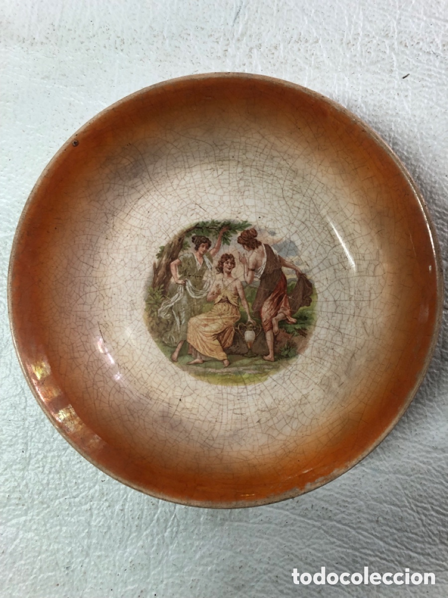 Antig&uuml;edades: Cuenco Loza vintage porcelana medida 24 cm c5 alto