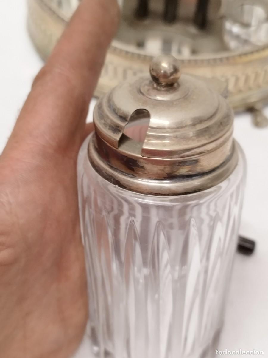 Antig&uuml;edades: Antigua vinagrera y aceitera. Con marcaje a identificar. - Foto 2