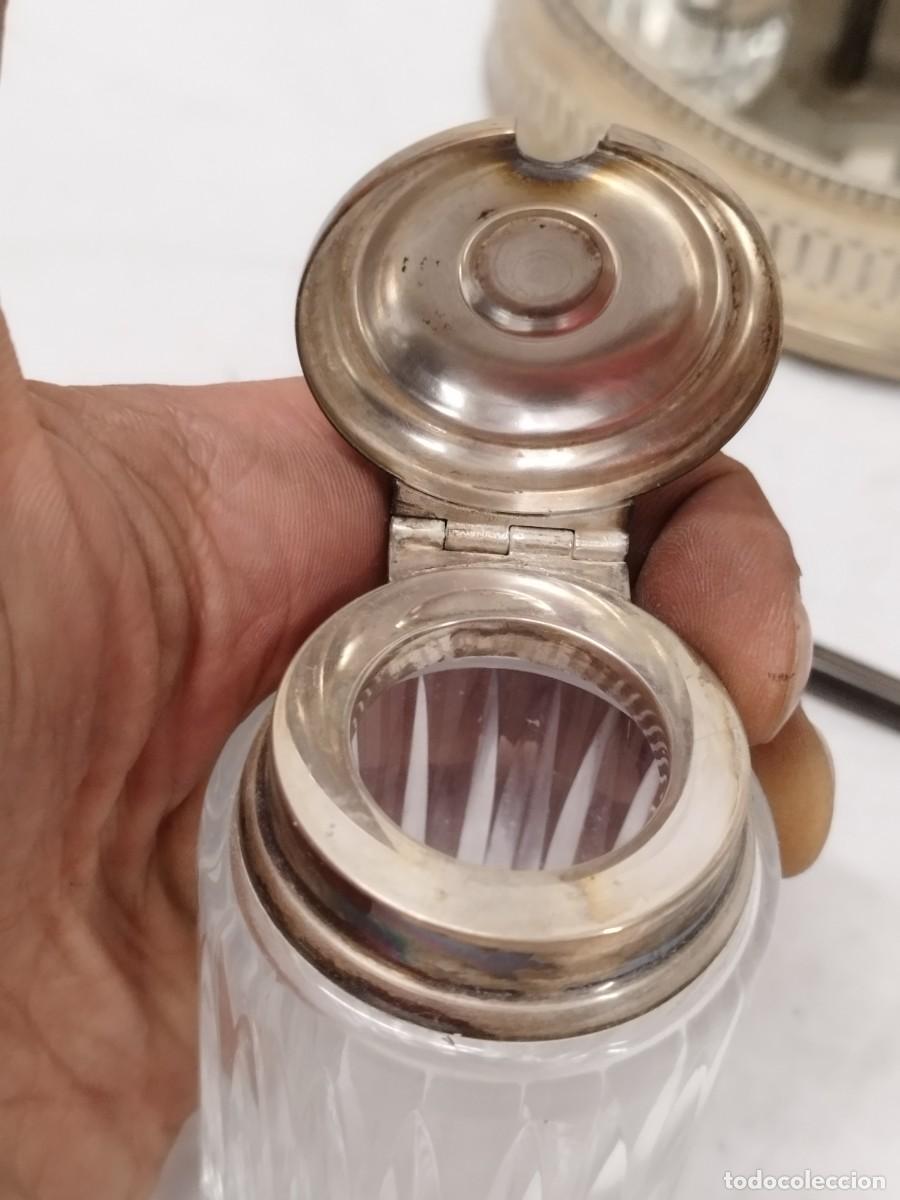 Antig&uuml;edades: Antigua vinagrera y aceitera. Con marcaje a identificar. - Foto 4