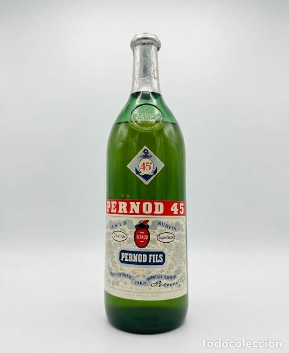 Antig&uuml;edades: Botella Pernod 45 Anis Surfin Pernod Fils 45%