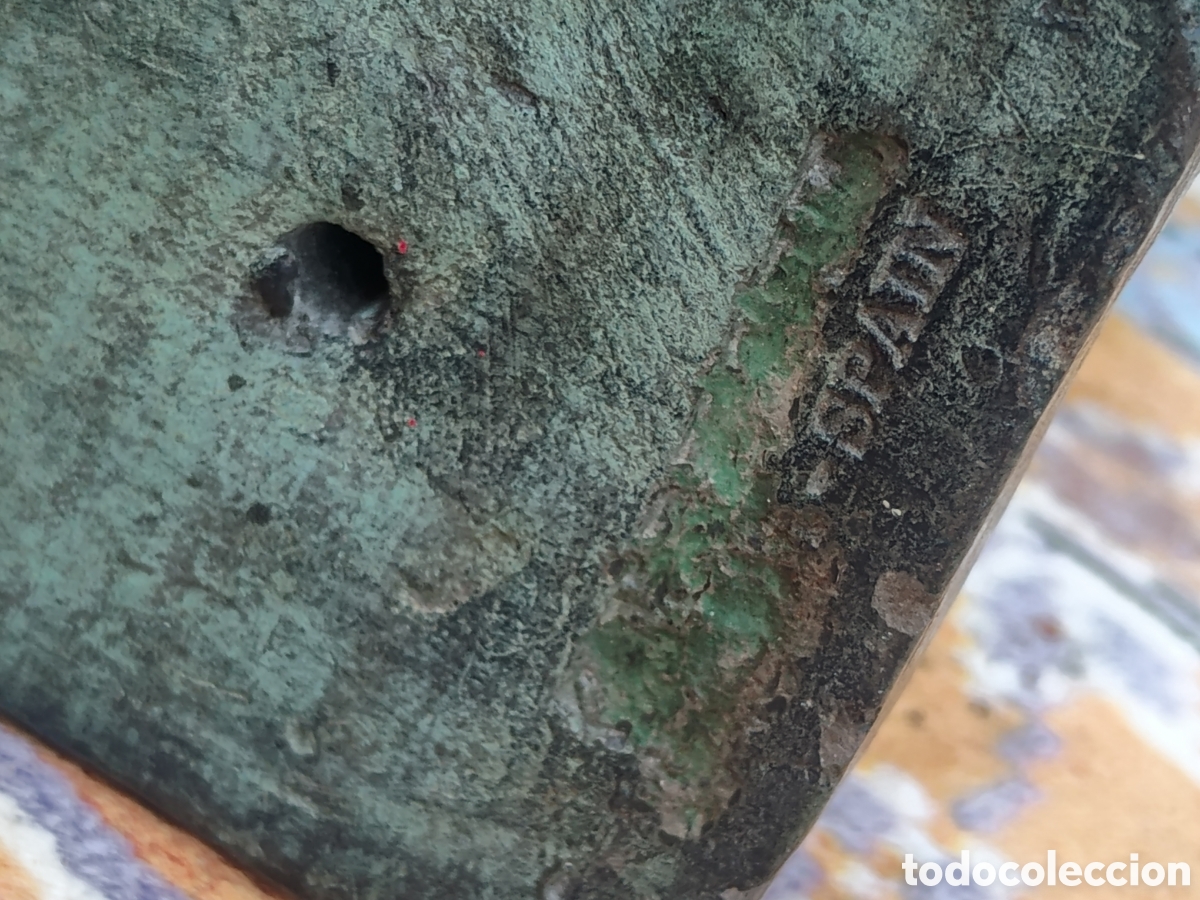 Antig&uuml;edades: Peque&ntilde;a virgen patina bronce - Foto 7