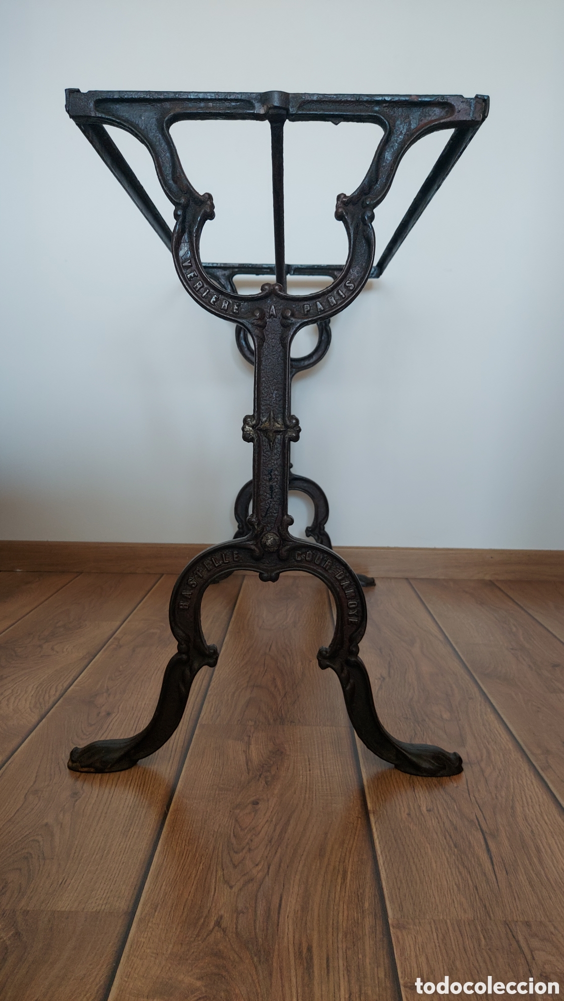 Antig&uuml;edades: Mesa de bistr&oacute; francesa circa 1900-1920 - Foto 10
