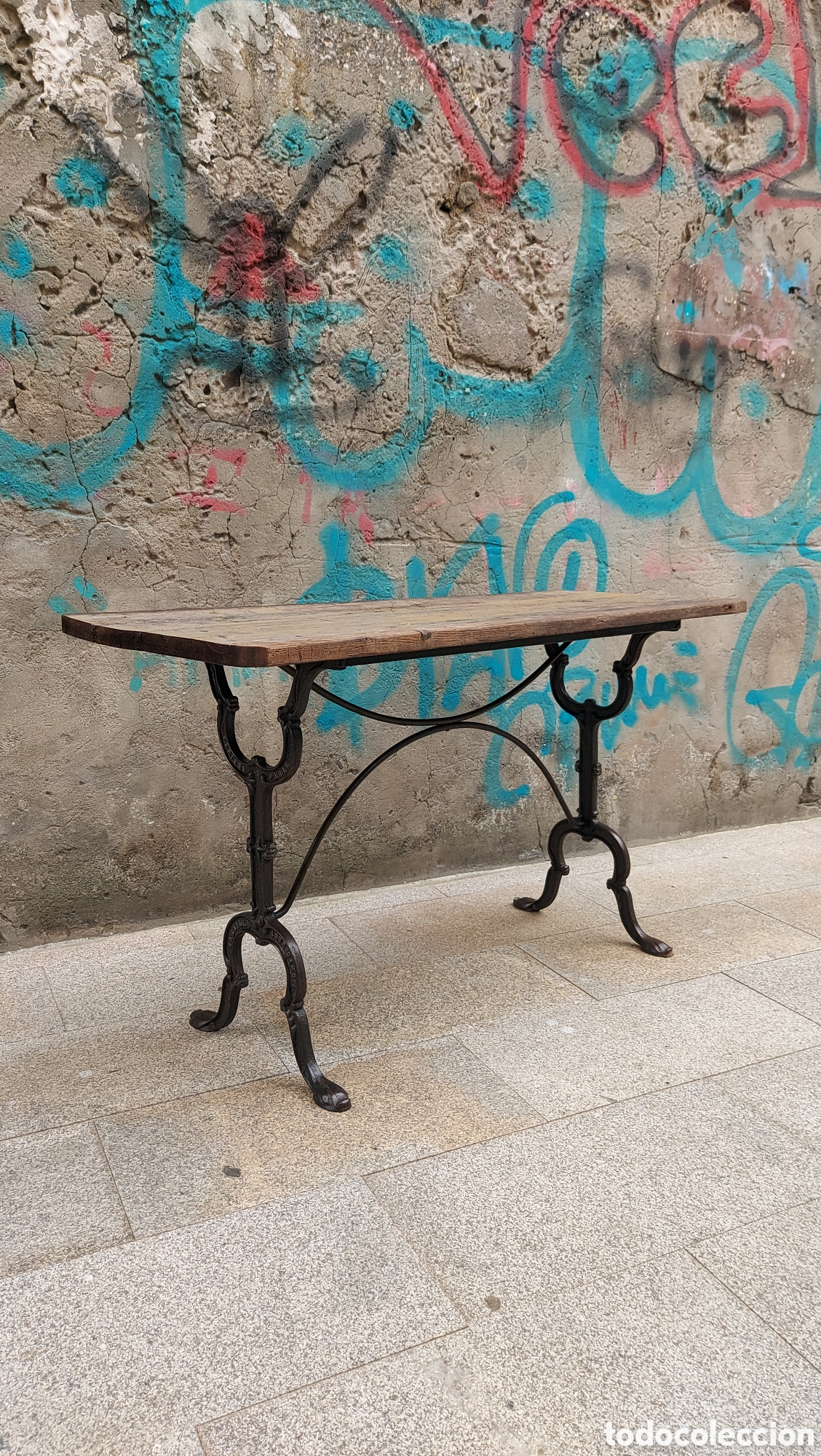 Antig&uuml;edades: Mesa de bistr&oacute; francesa circa 1900-1920 - Foto 14
