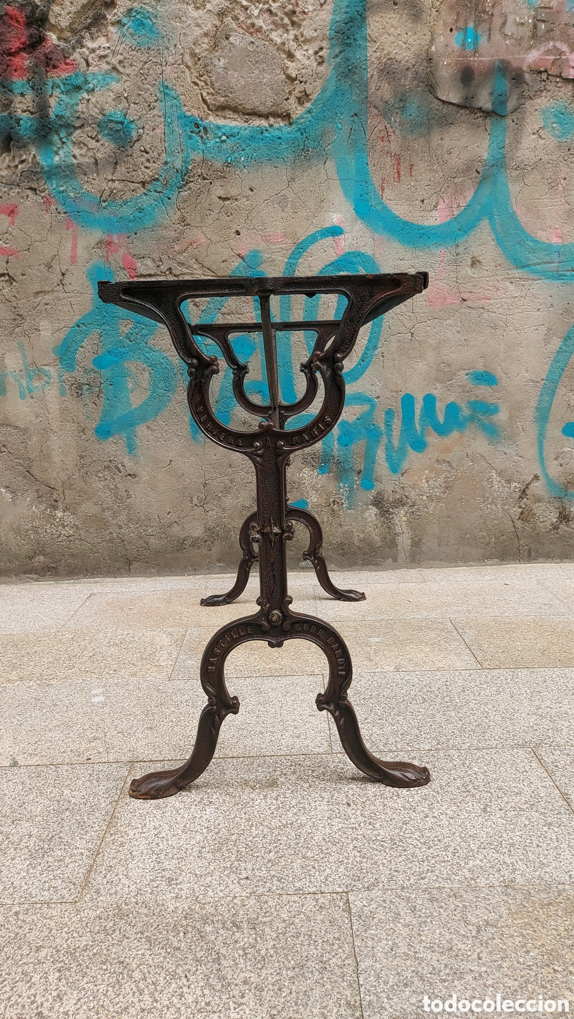Antig&uuml;edades: Mesa de bistr&oacute; francesa circa 1900-1920 - Foto 17