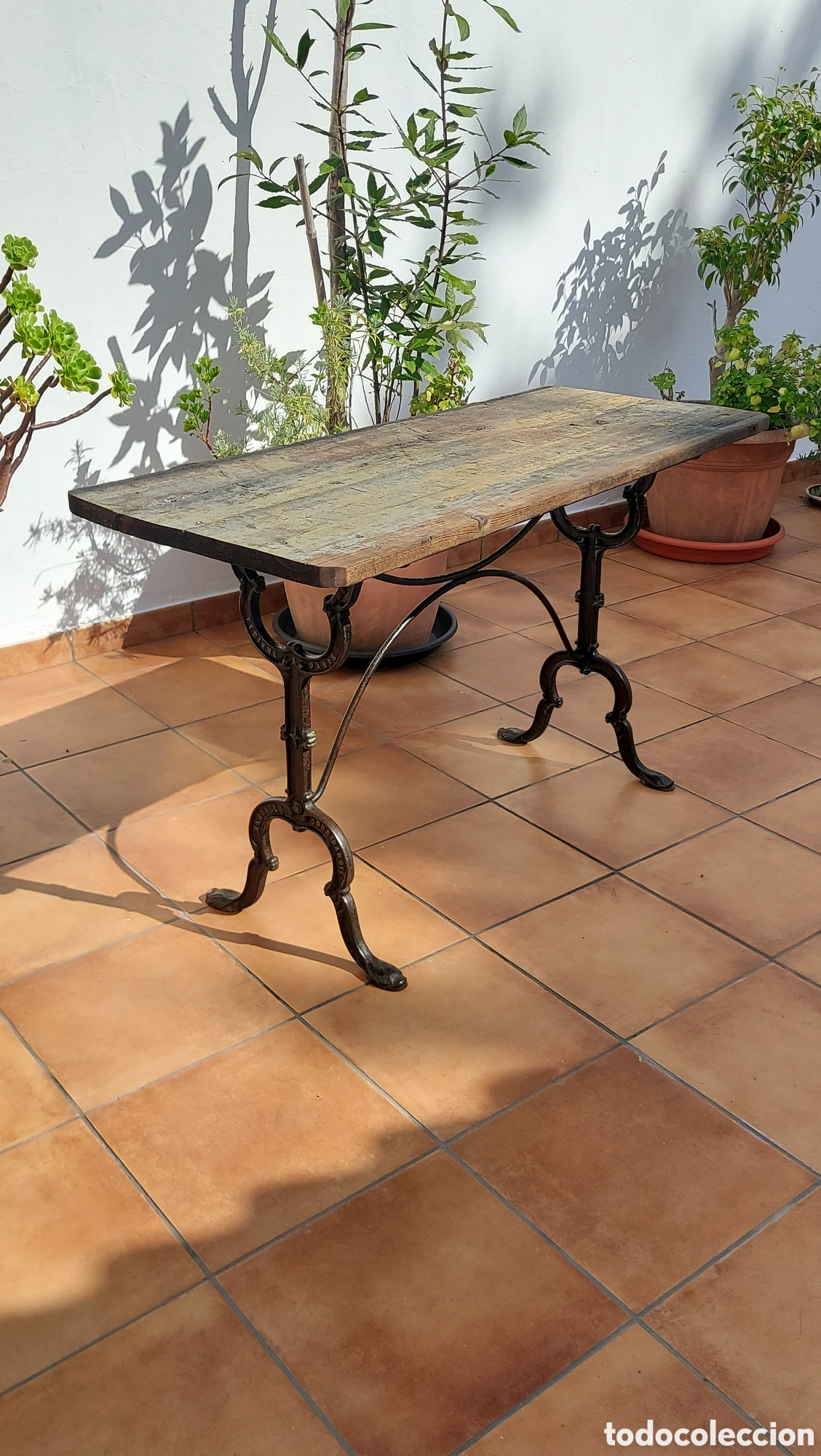 Antig&uuml;edades: Mesa de bistr&oacute; francesa circa 1900-1920 - Foto 18