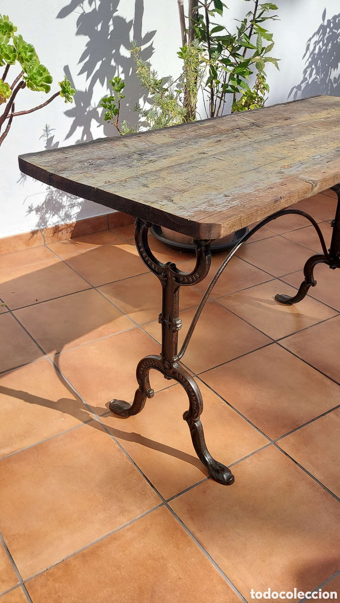 Antig&uuml;edades: Mesa de bistr&oacute; francesa circa 1900-1920 - Foto 19