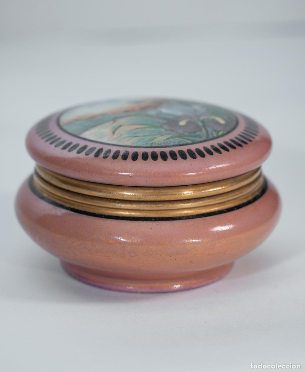 Antiquit&auml;ten: Antigua Bombonera / Caja de Tocador de Porcelana Francesa Limoges con Esmalte de Arte Artesanal