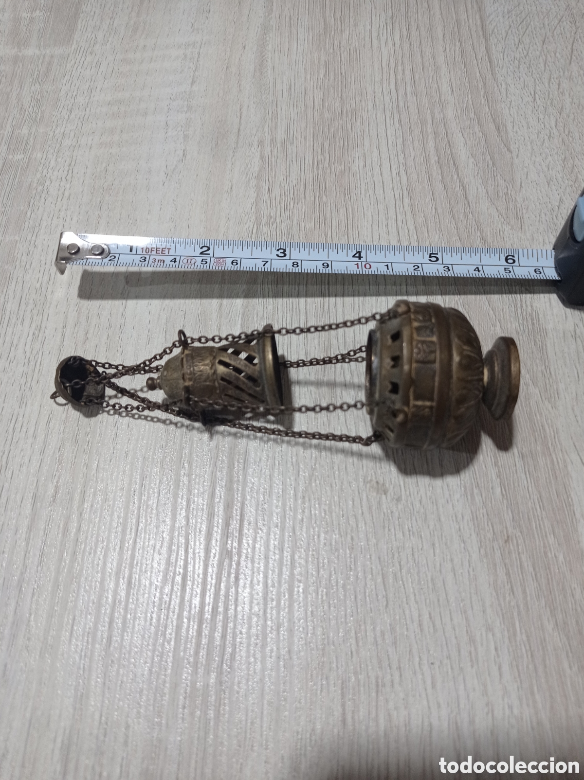 Antig&uuml;edades: Peque&ntilde;o botafumeiro de bronce - Foto 2