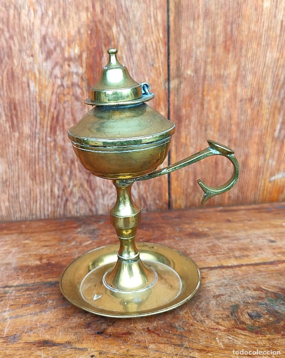 Antig&uuml;edades: Capuchina de aceite en bronce b - Foto 1