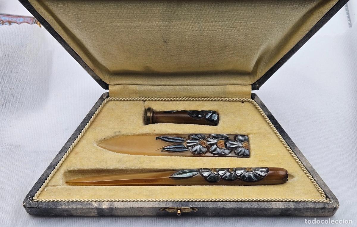 Antig&uuml;edades: ART NOUVEAU COFFRET NECESAIRE ECRITURE EN BAKELITE BEL ETAT ETAT VOIR PHOTOS