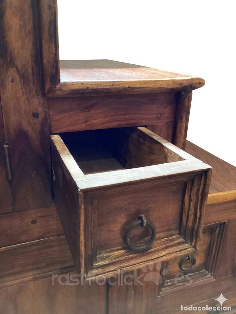 Antig&uuml;edades: Mueble escalera colonial r&uacute;stico de M&eacute;xico - Foto 7