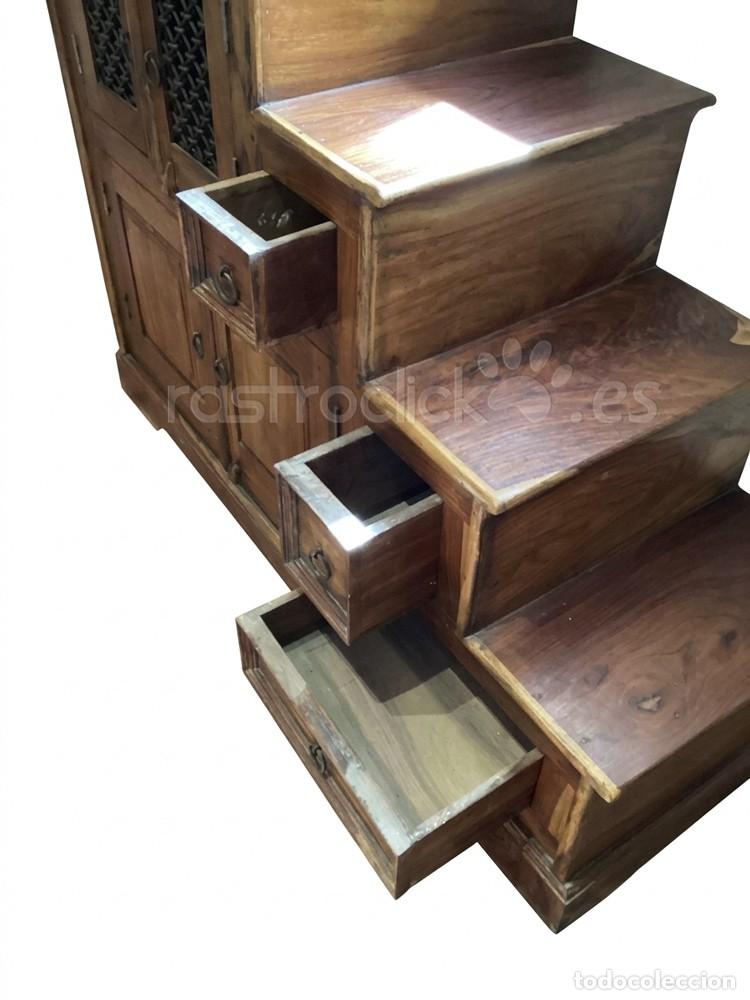 Antig&uuml;edades: Mueble escalera colonial r&uacute;stico de M&eacute;xico - Foto 8