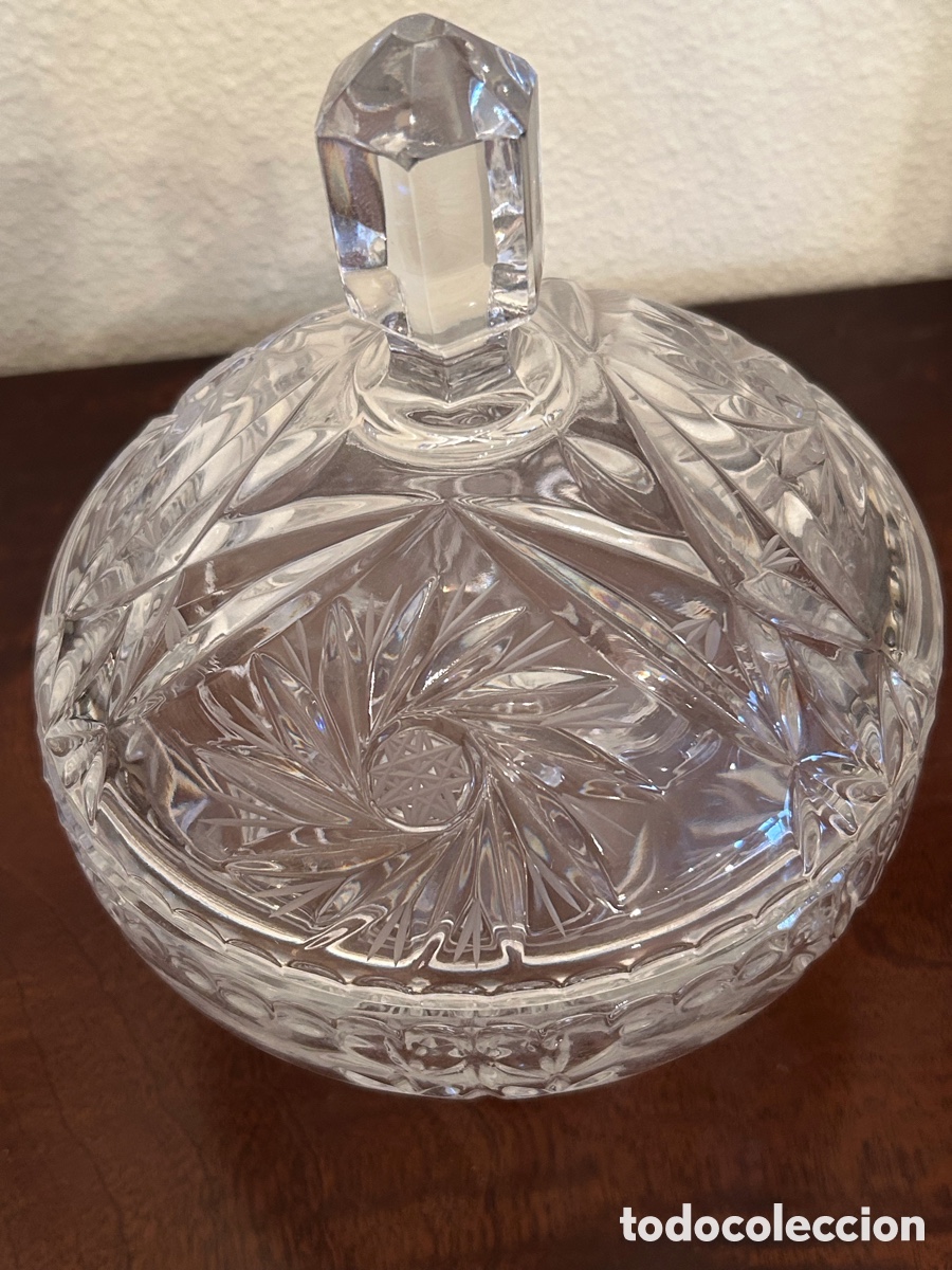Antig&uuml;edades: Bombonera de cristal tallado - Foto 3
