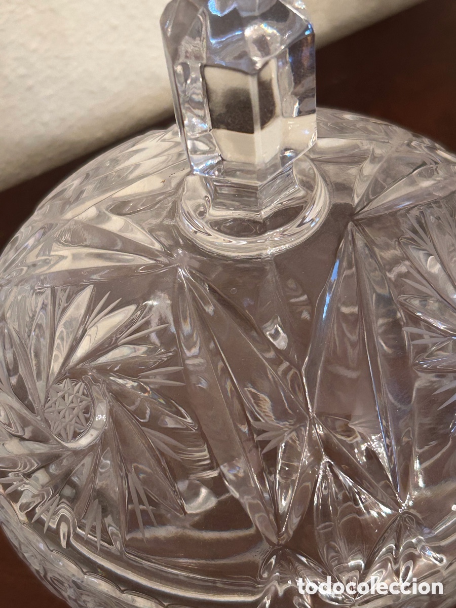 Antig&uuml;edades: Bombonera de cristal tallado - Foto 6