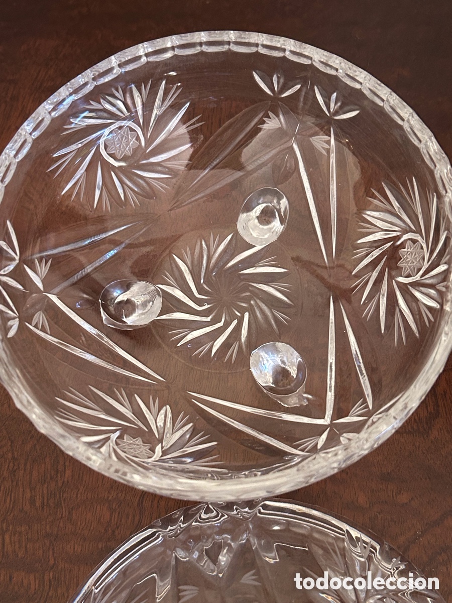 Antig&uuml;edades: Bombonera de cristal tallado - Foto 8