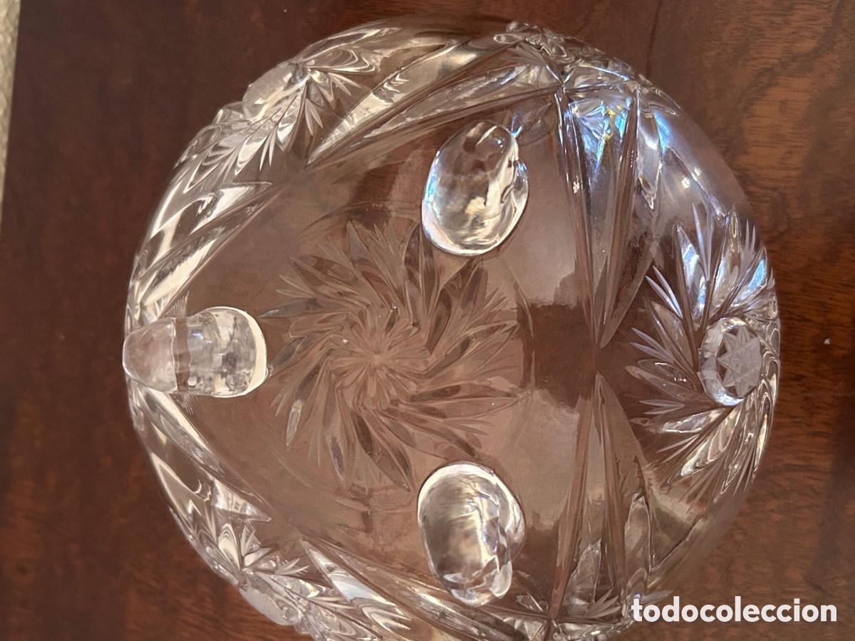 Antig&uuml;edades: Bombonera de cristal tallado - Foto 9