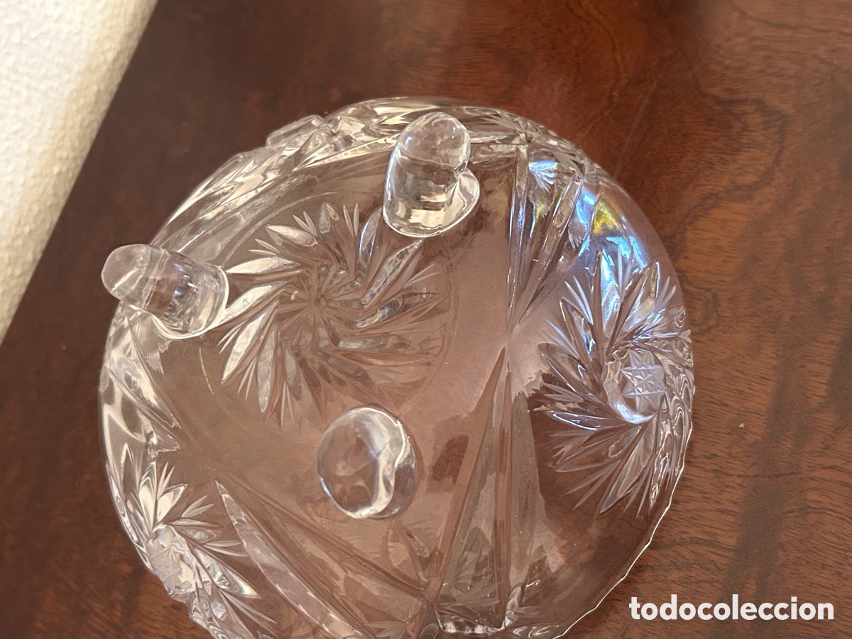 Antig&uuml;edades: Bombonera de cristal tallado - Foto 10