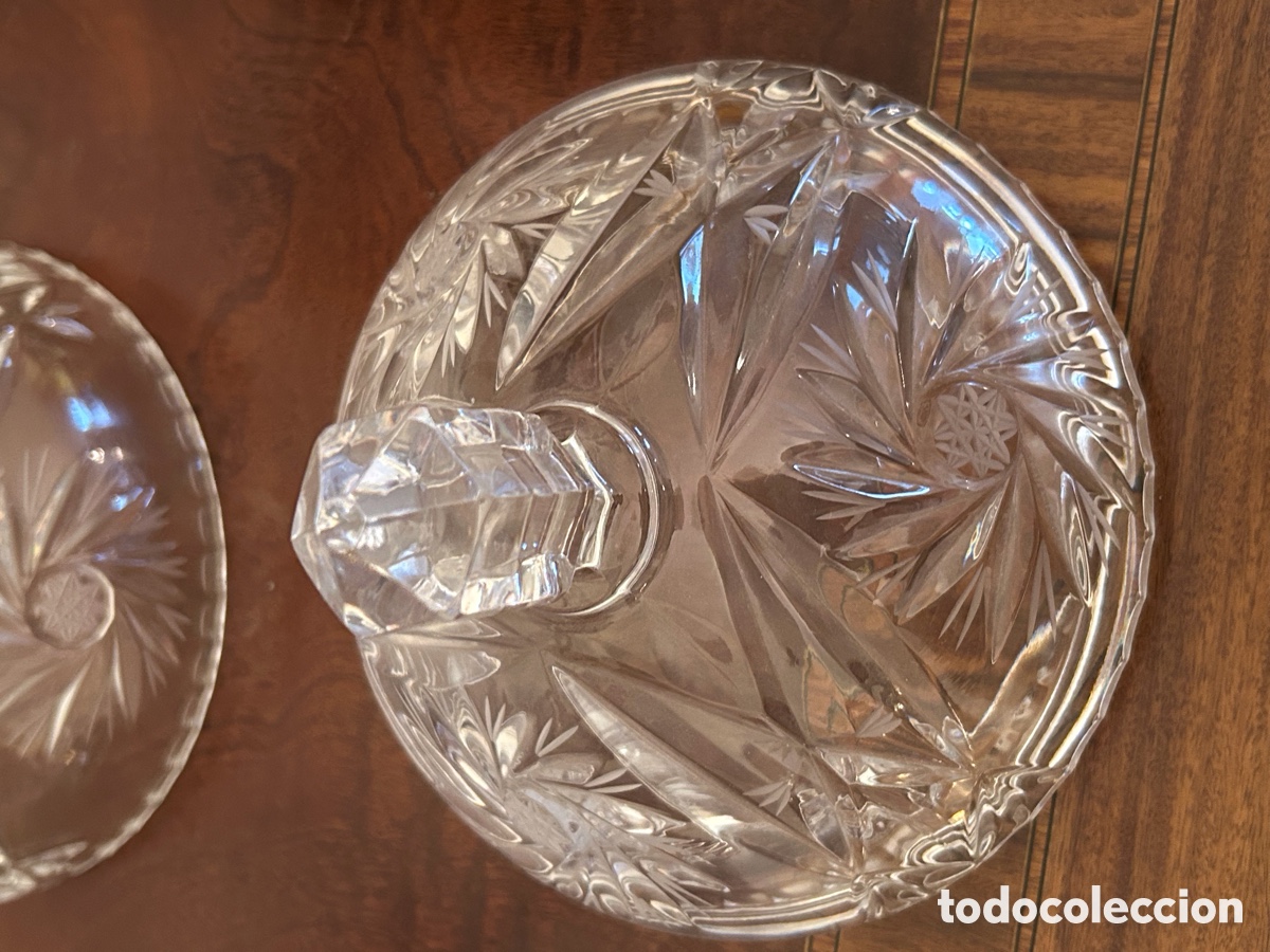 Antig&uuml;edades: Bombonera de cristal tallado - Foto 11
