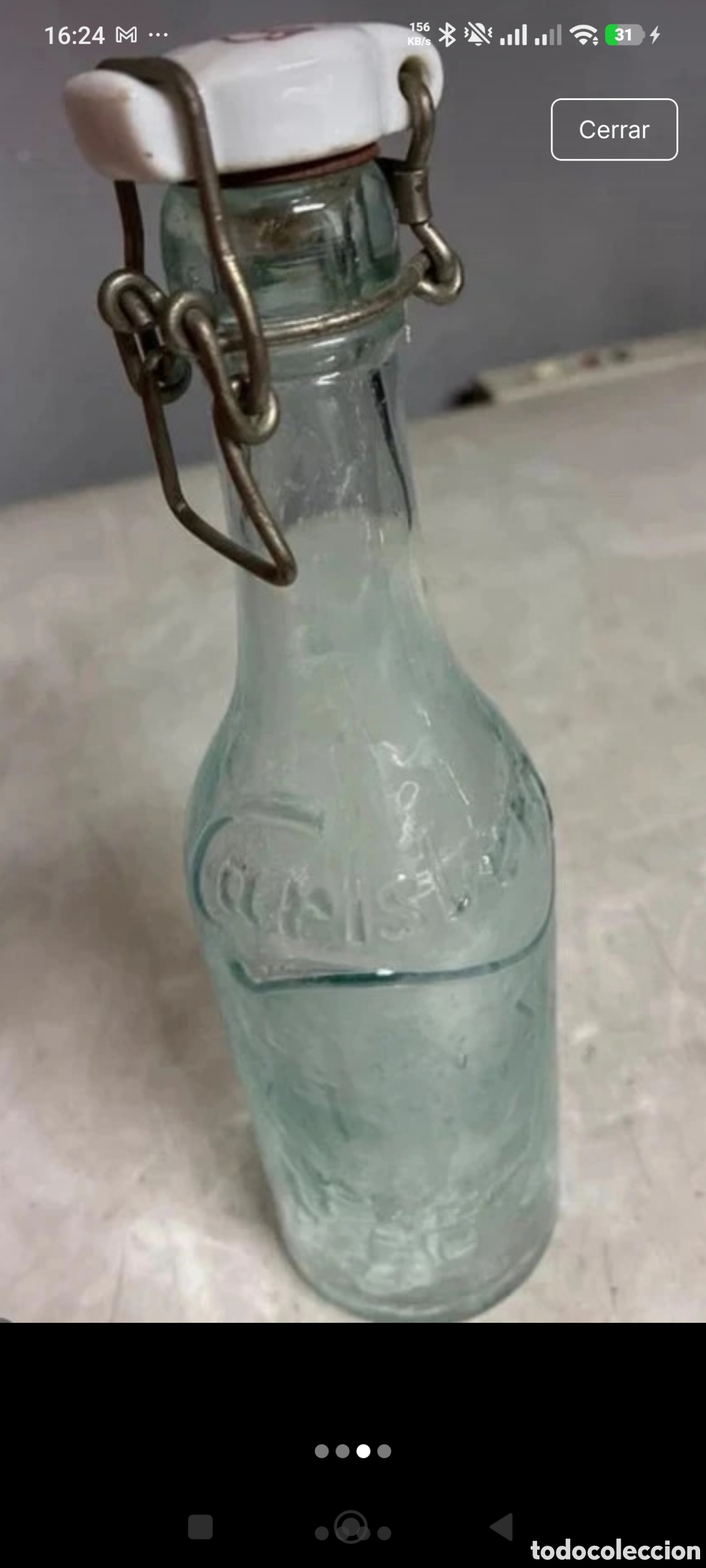 Antig&uuml;edades: Botella antigua de cerveza - Foto 3
