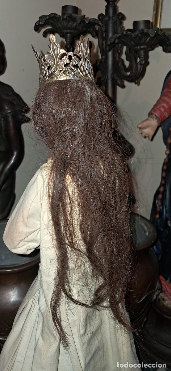 Antig&uuml;edades: Virgen colonial antigua de madera - Foto 8