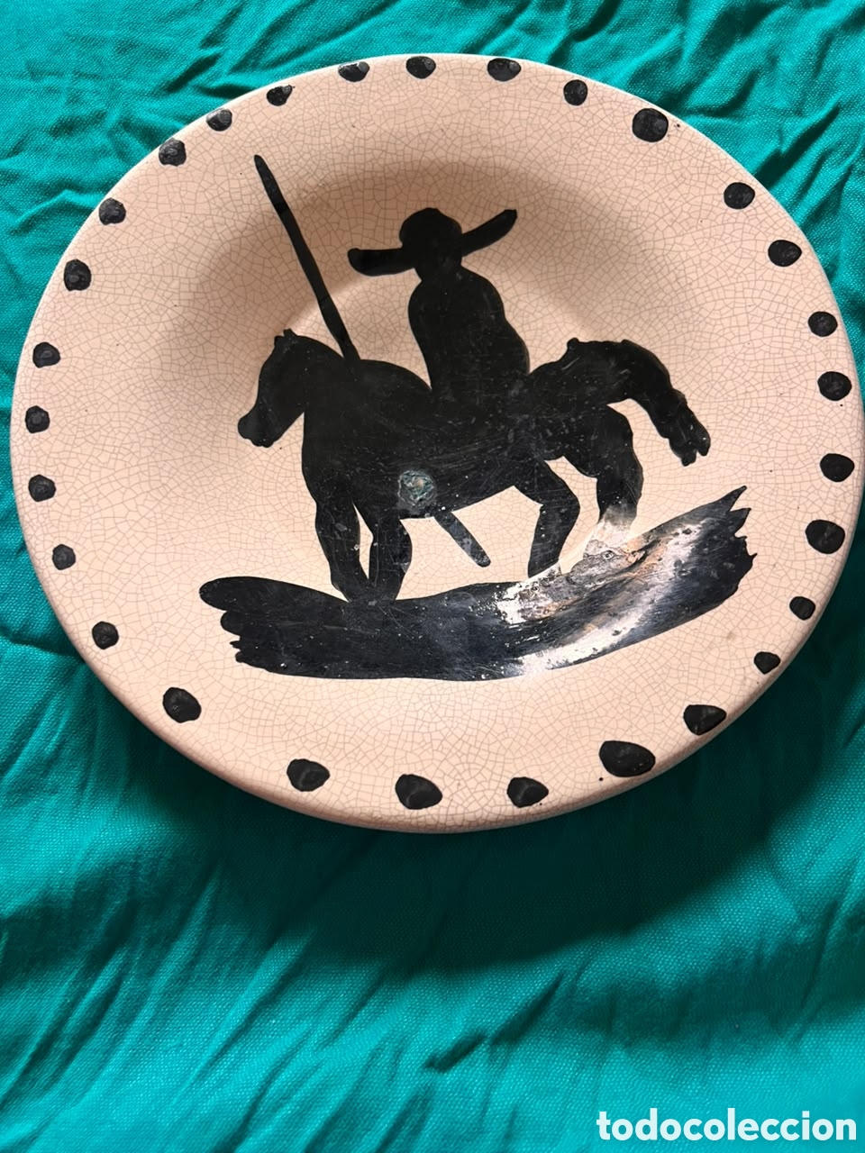 Antig&uuml;edades: PLATO DECORATIVO CERAMICA CON SELLO E INSCRIPCI&Oacute;N EDITION PICASSO