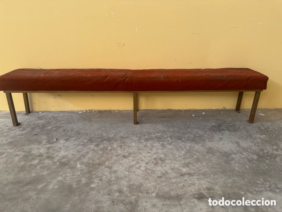 Antig&uuml;edades: Antiguo banco corrido industrial/vintage a&ntilde;os 40/50
