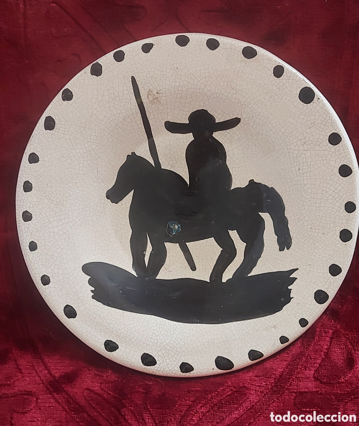 Antiguidades: PLATO DECORATIVO CERAMICA CON SELLO E INSCRIPCI&Oacute;N EDITION PICASSO