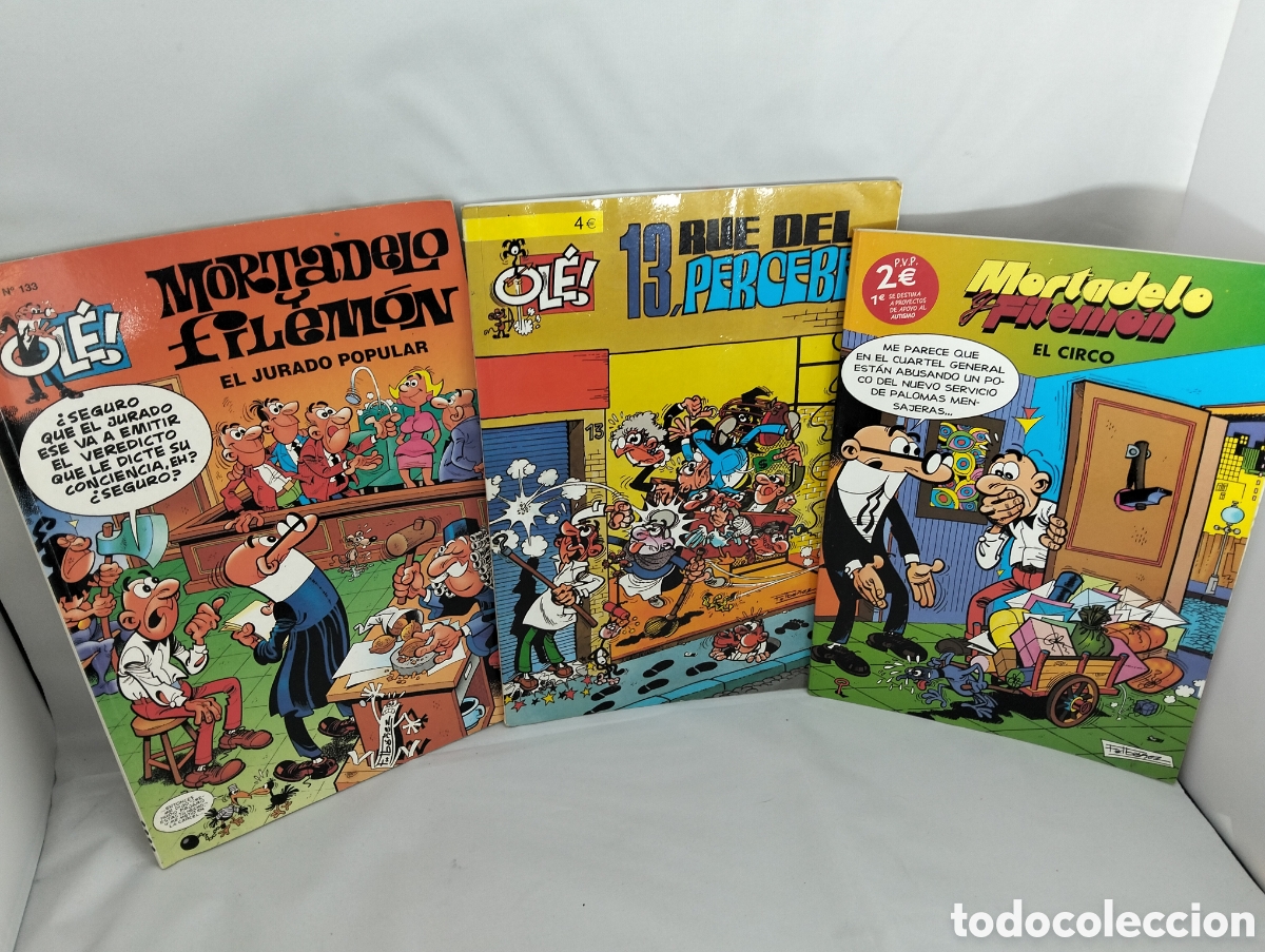 Antig&uuml;edades: 3 c&oacute;mic colecci&oacute;n Mortadelo Filem&oacute;n.