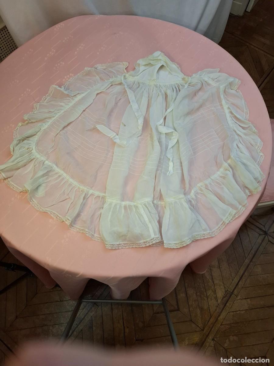 Antig&uuml;edades: CAPA DE BAUTIZO CON CAPUCHA, ANTIGUA, DE CREPE Y SEDA