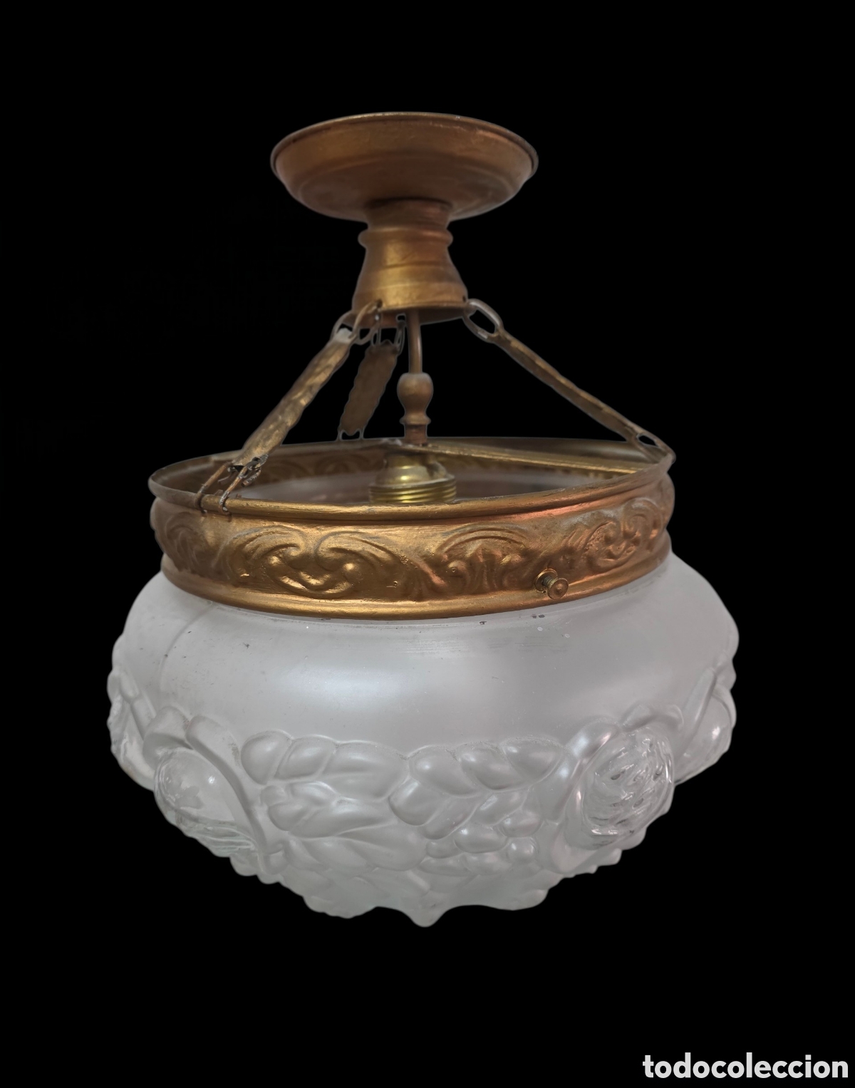 Antig&uuml;edades: L&aacute;mpara techo modernista Art Nouveau
