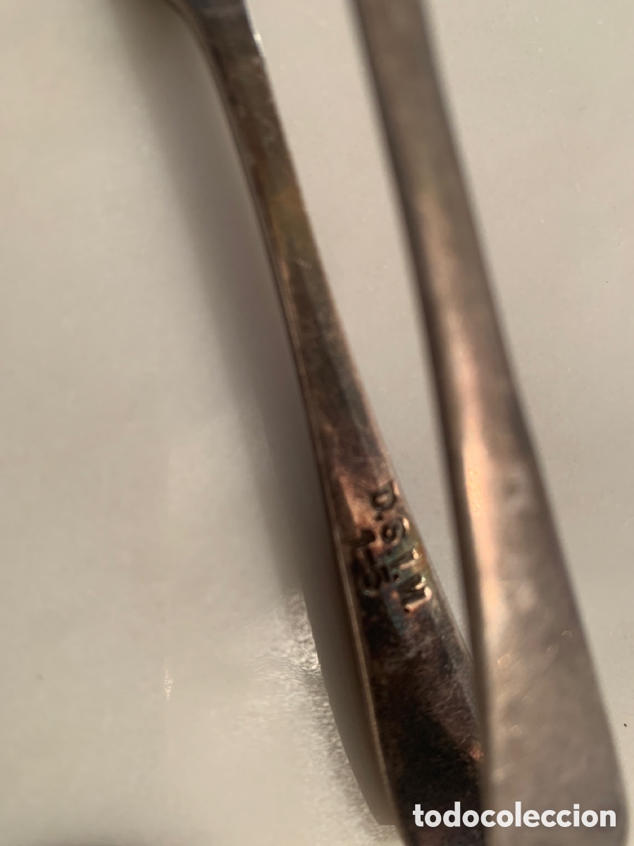 Antig&uuml;edades: Pinzas para azucar plateadas - Foto 2