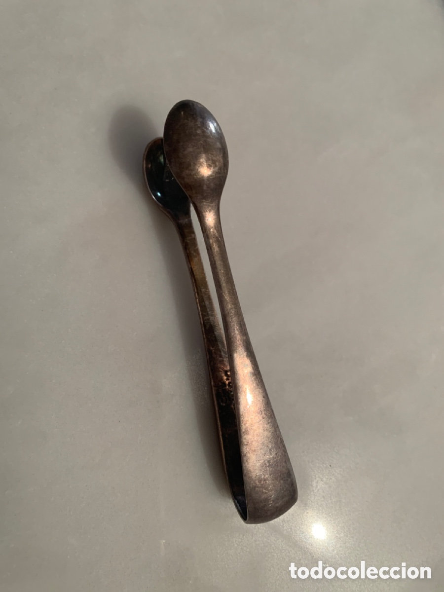 Antig&uuml;edades: Pinzas para azucar plateadas - Foto 1