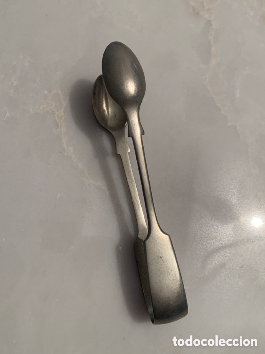 Antig&uuml;edades: Pinzas para az&uacute;car plateadas - Foto 1