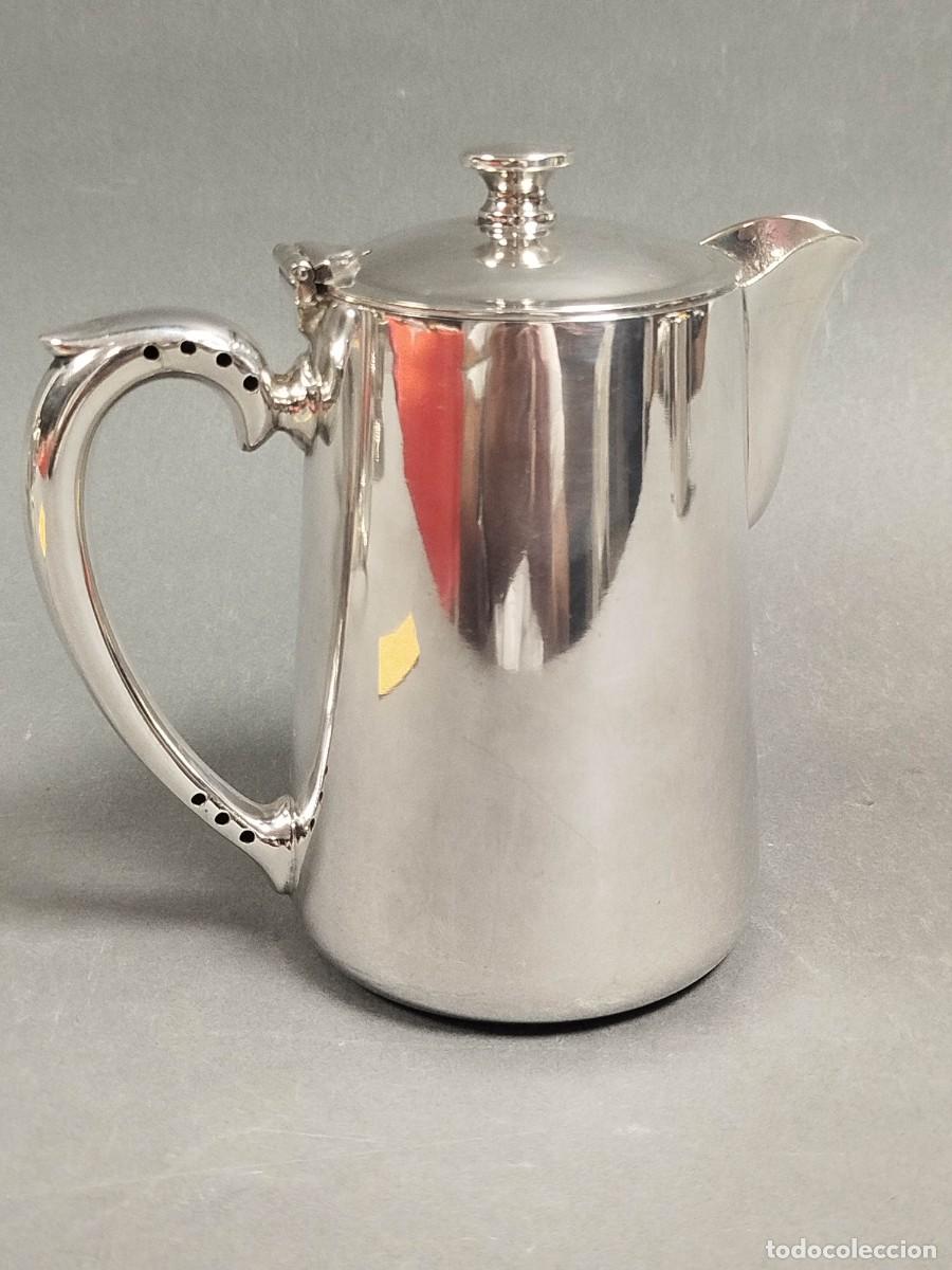 Antig&uuml;edades: JARRA INGLESA DE ALPACA PLATEADA SHEFIELD SILVER PLATE & COMPANY