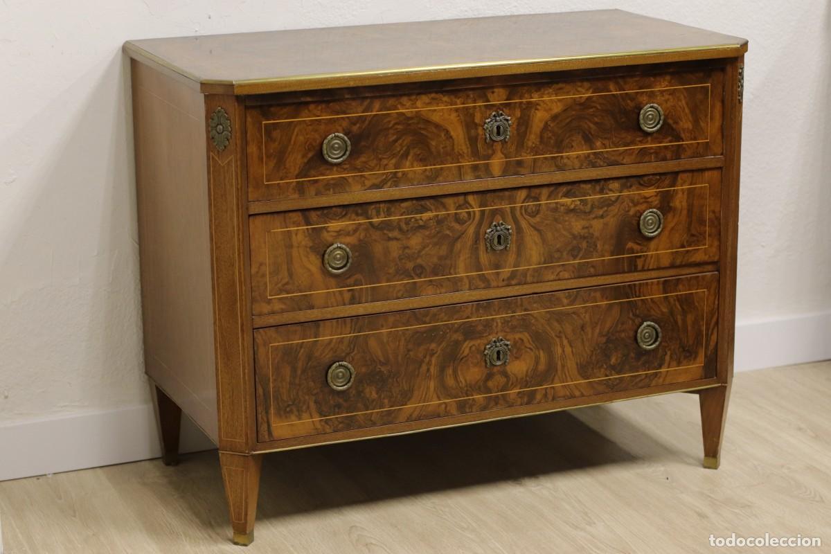 Antig&uuml;edades: Comoda francesa sXIX de madera de nogal - Foto 3