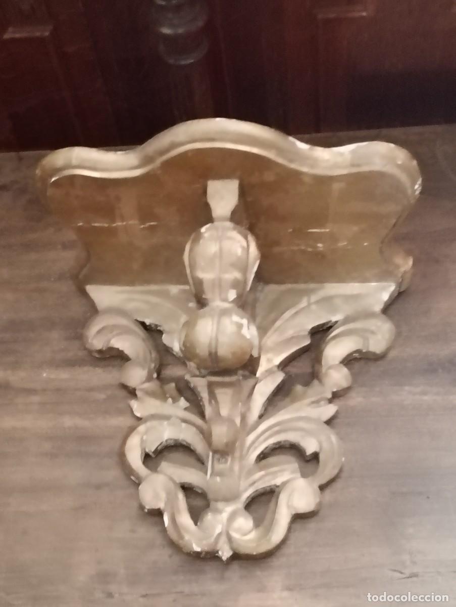 Antig&uuml;edades: M&eacute;nsula de madera dorada. S. XX. Estilo rococo - Foto 8