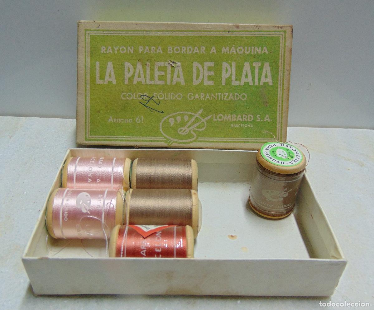 Antig&uuml;edades: ANTIGUO LOTE DE HILO DE BORDAR, LA PALETA DE PLATA DE VARIOS COLORES, MUY BUEN ESTADO
