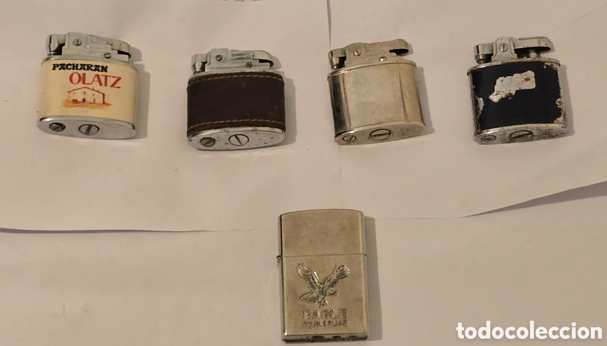 Antig&uuml;edades: Lote 5 mecheros vintage