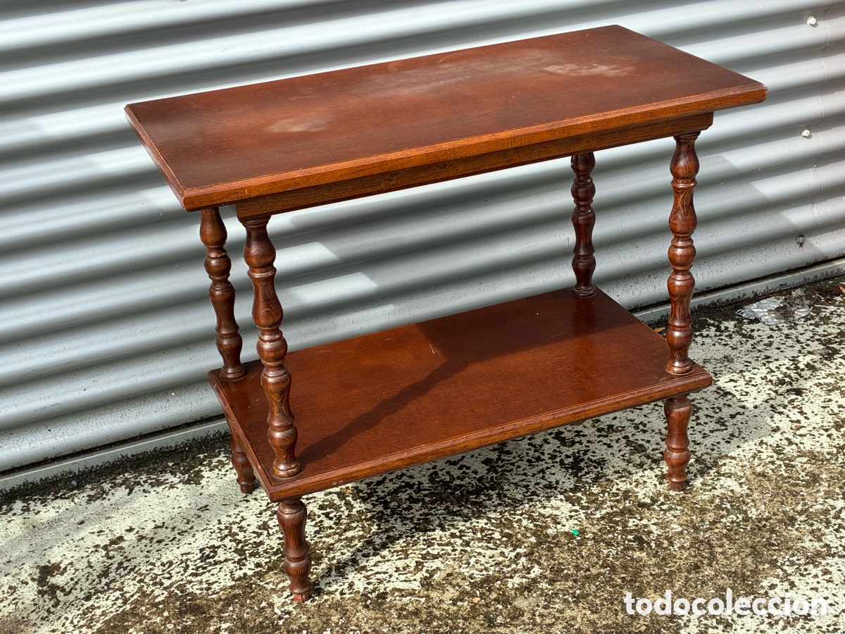 Antig&uuml;edades: Mesa auxiliar de madera - Foto 3