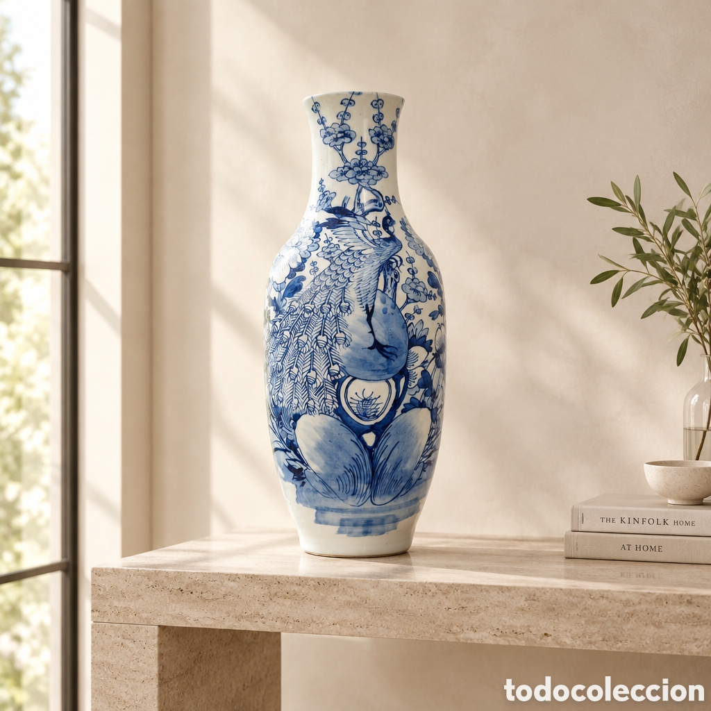Antig&uuml;edades: ANTIGUO GRAN JARR&Oacute;N CHINO EN PORCELANA CELAD&Oacute;N . SIGLO XX. 53CM. ALTO