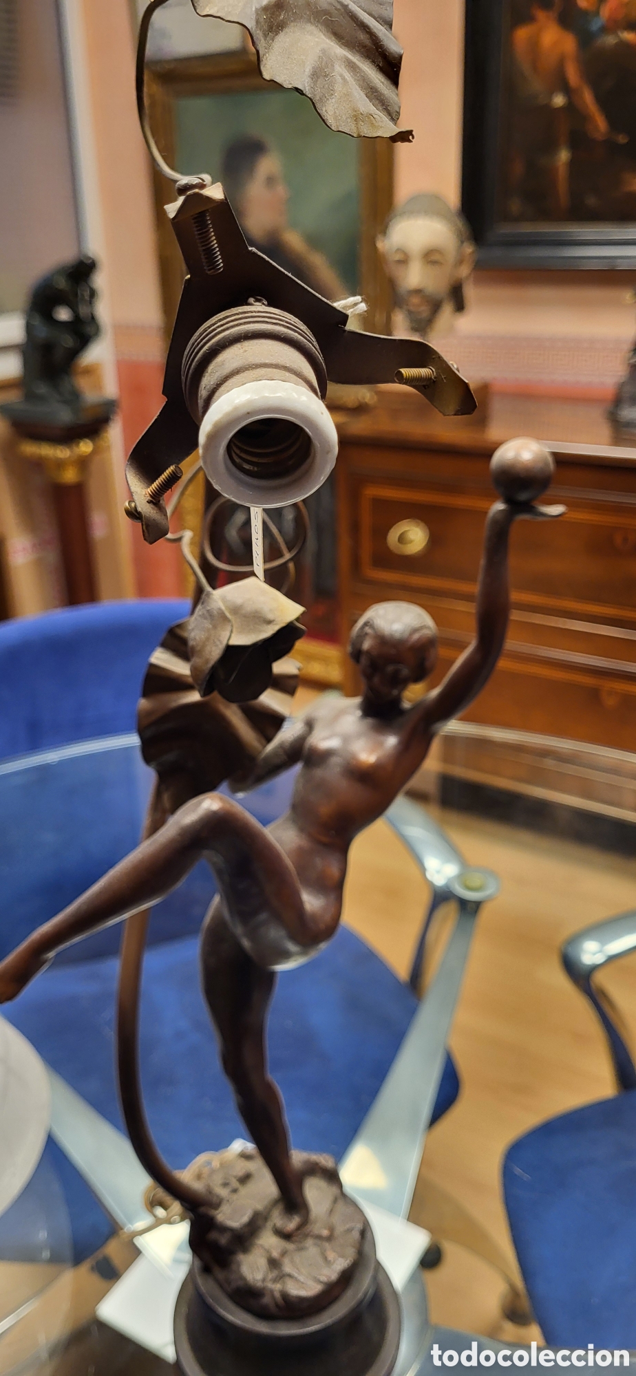 Antig&uuml;edades: Lampara-de-mesa-ART-DECO - Foto 3