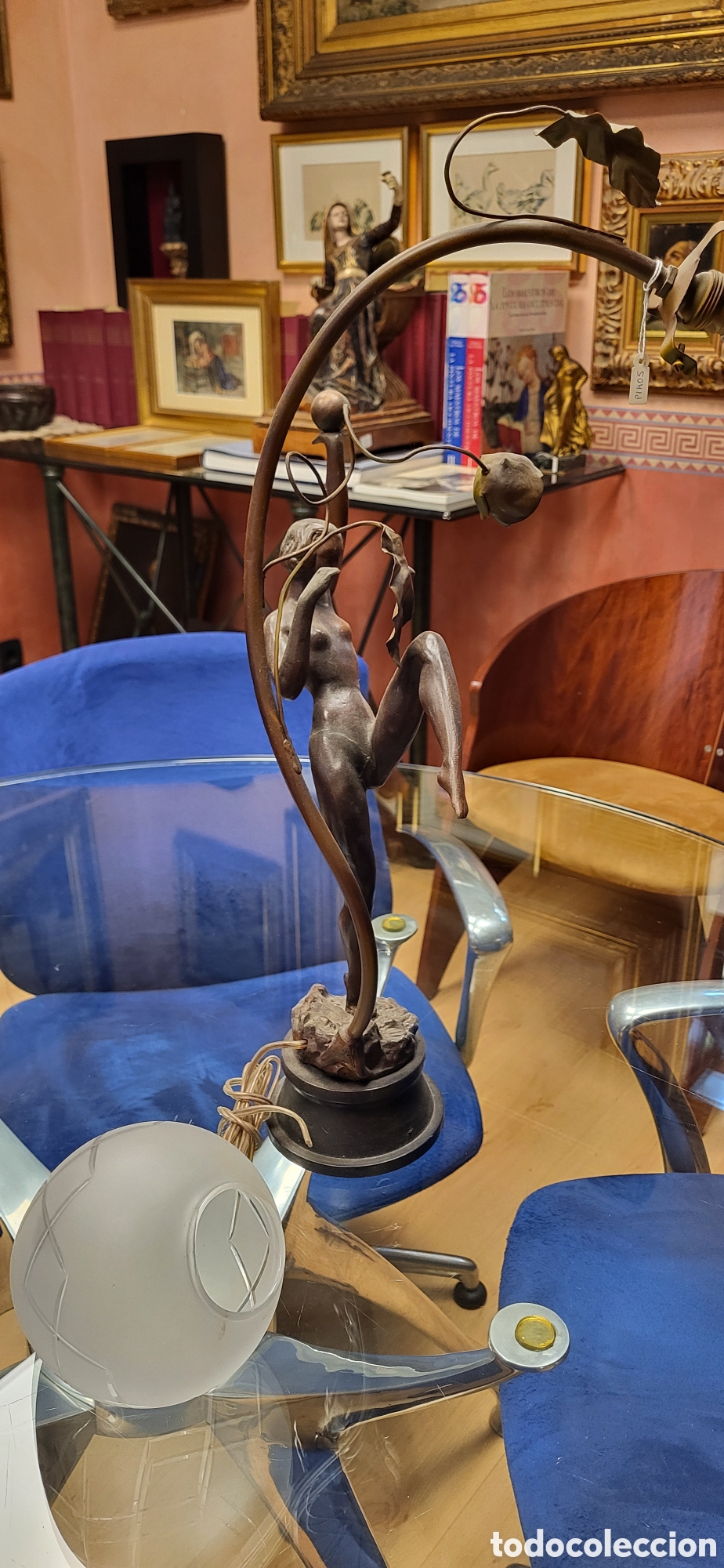 Antig&uuml;edades: Lampara-de-mesa-ART-DECO - Foto 7