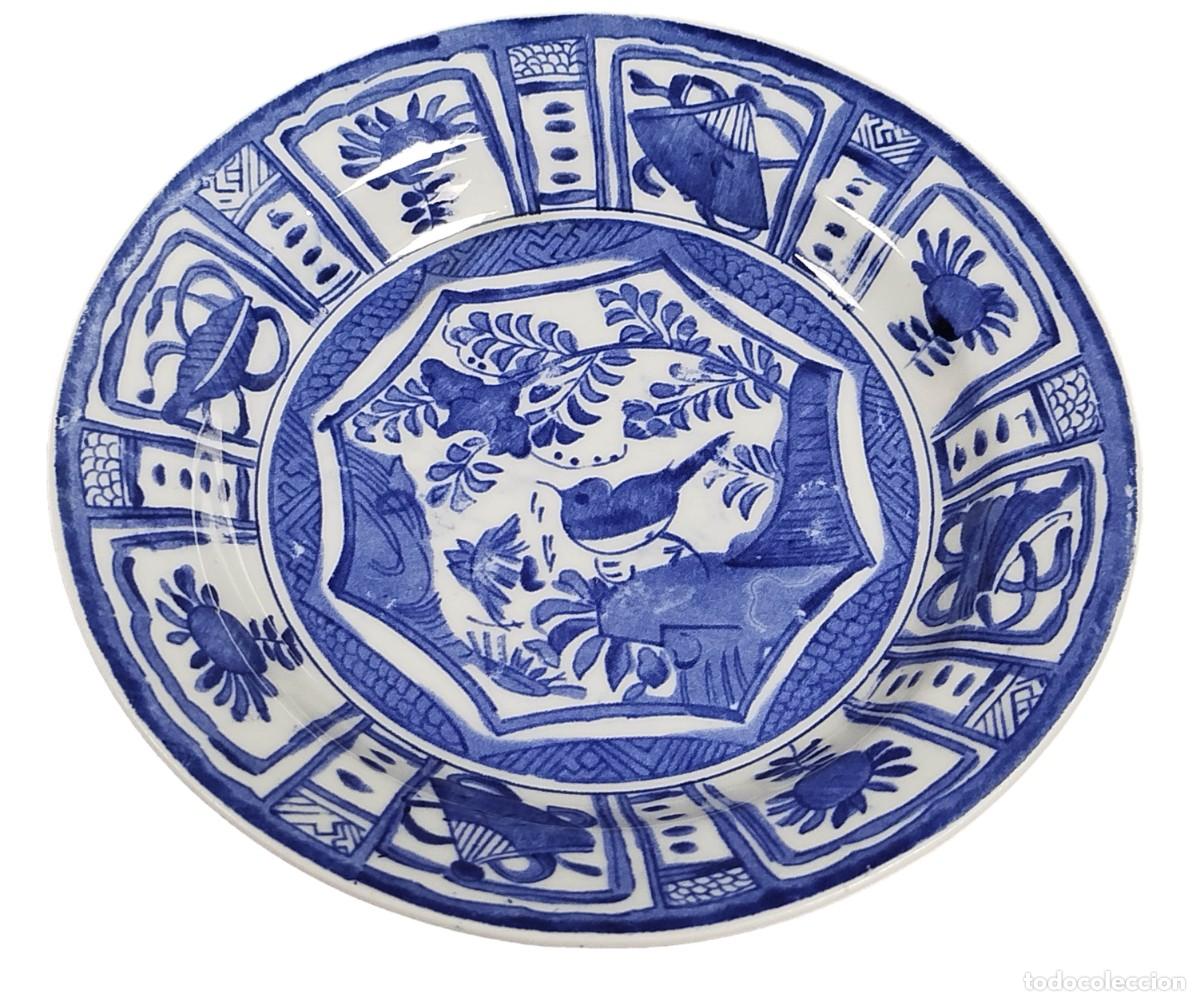 Antig&uuml;edades: PLATO DE PORCELANA KRAAK DE ORIGEN CHINO
