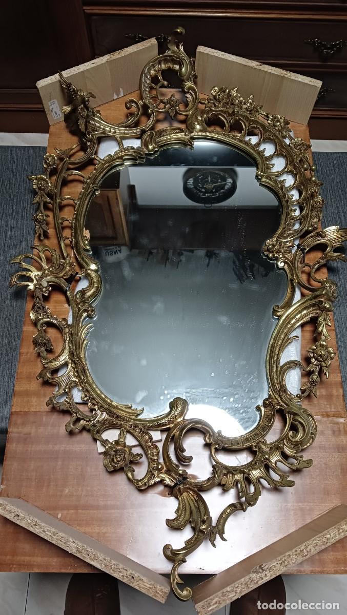 Antig&uuml;edades: ESPEJO CORNUCOPIA EN BRONCE DECADA DE LOS 60 VINTAGE