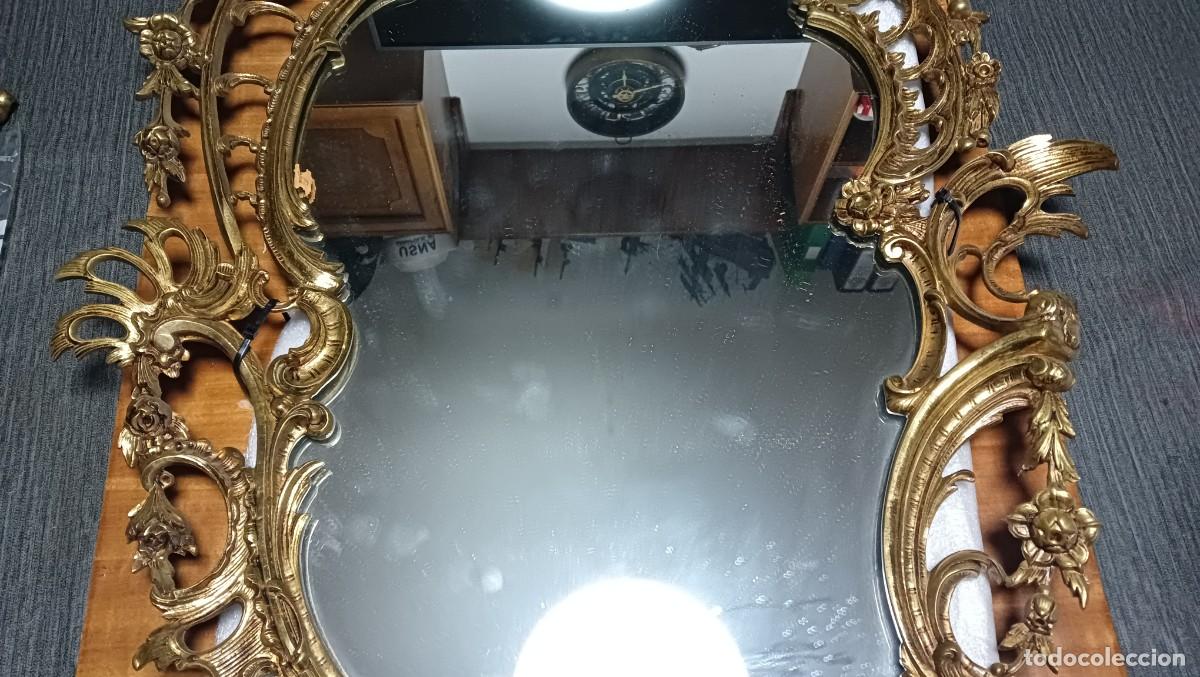 Antig&uuml;edades: ESPEJO CORNUCOPIA EN BRONCE DECADA DE LOS 60 VINTAGE - Foto 3