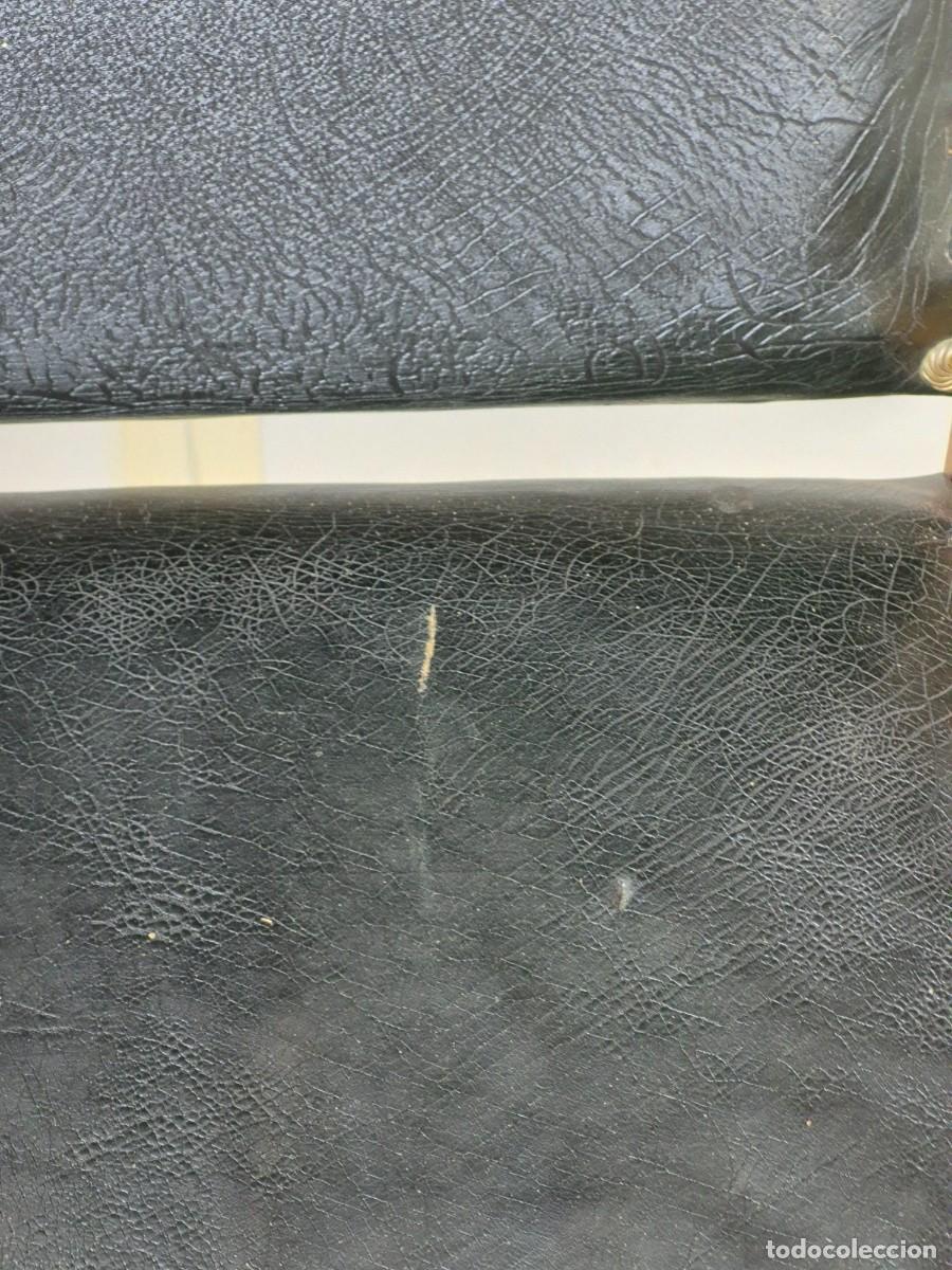 Antig&uuml;edades: Sill&oacute;n de Despacho - Madera y Cuero - S.XIX - Foto 11