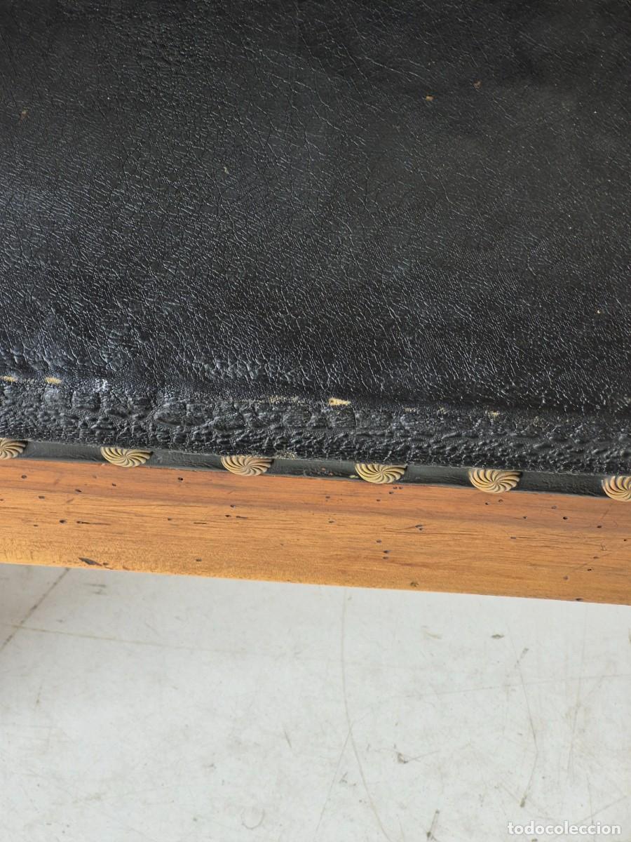Antig&uuml;edades: Sill&oacute;n de Despacho - Madera y Cuero - S.XIX - Foto 13