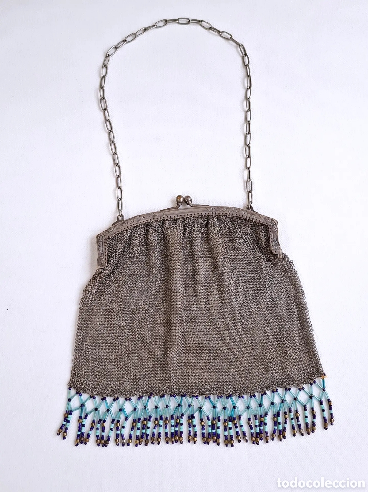 Antig&uuml;edades: Bolso Malla con flecos C.1910-1920